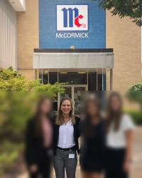 Photo of Katelyn S at her McCormick internship