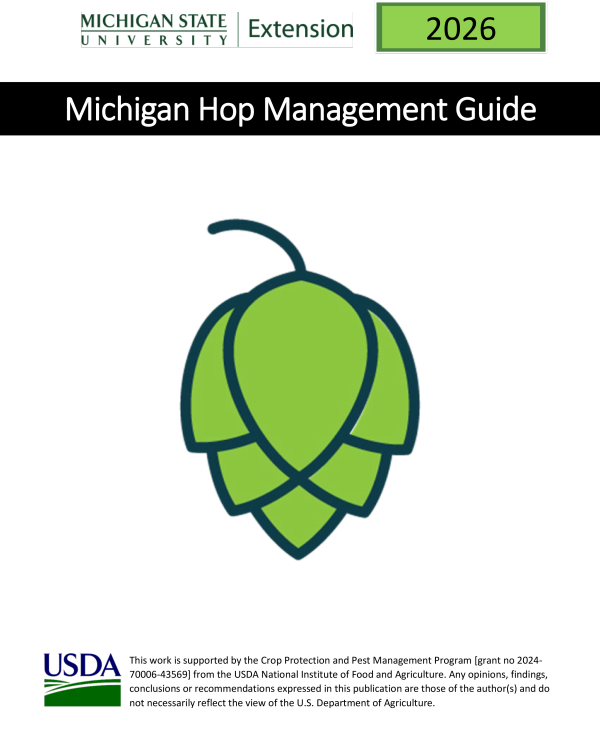 Cover of Michigan Hop management guide