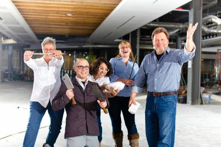 The Larson family at their Grand Rapids Downtown Market location