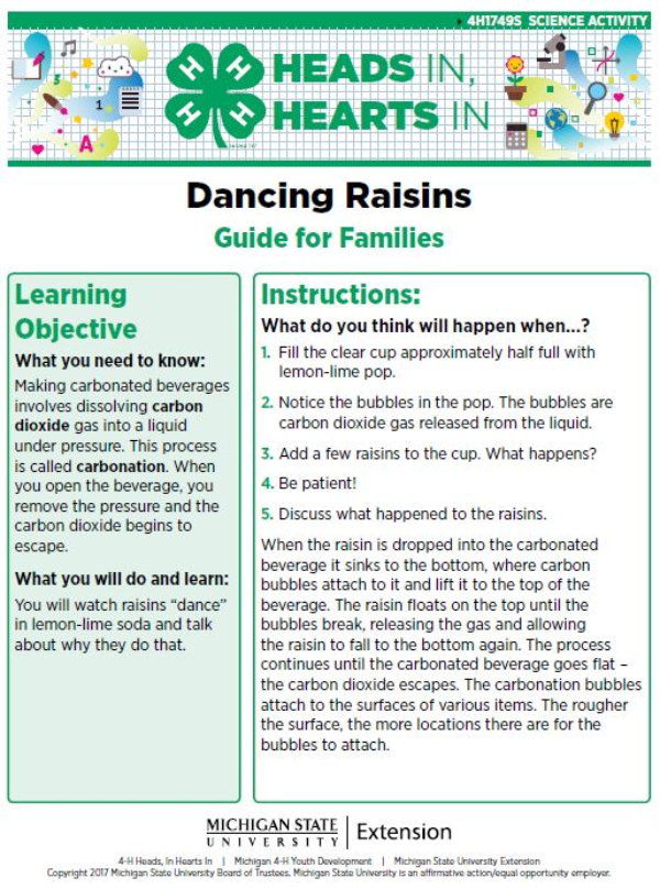 Dancing Raisins cover page.