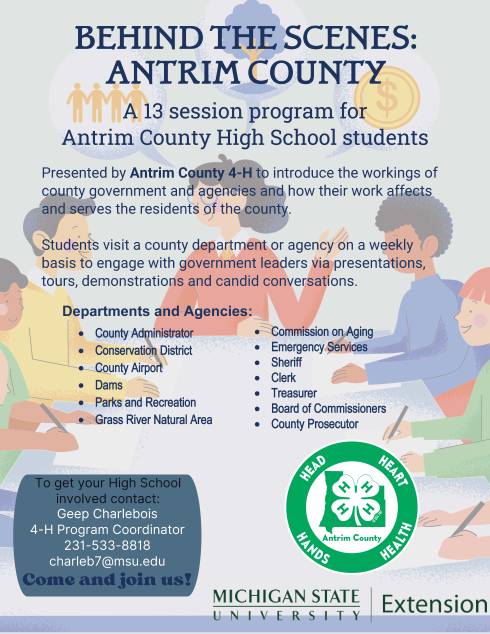Behind the Scenes Antrim County informational flyer.