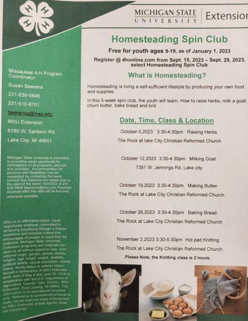 Homesteading Event Flyer