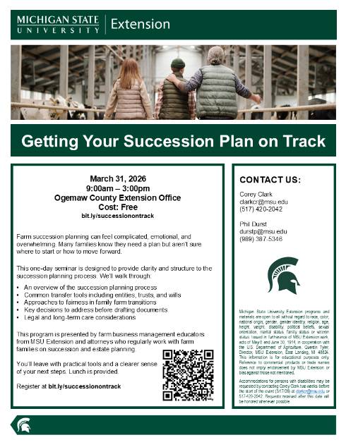 Flier for succession planning program.