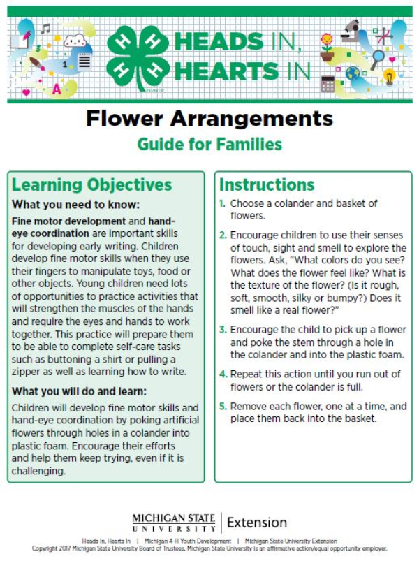 Flower Arrangements cover page.