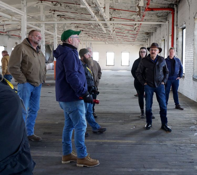 participants tour the Mill at Vicksburg in Kalamazoo