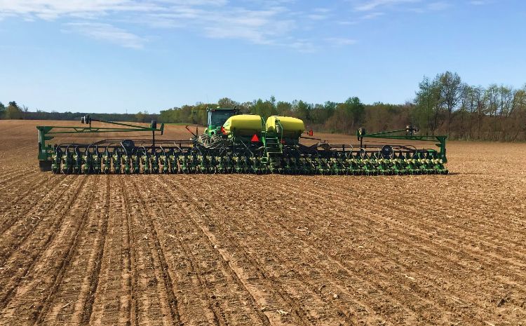 Planter in a field.