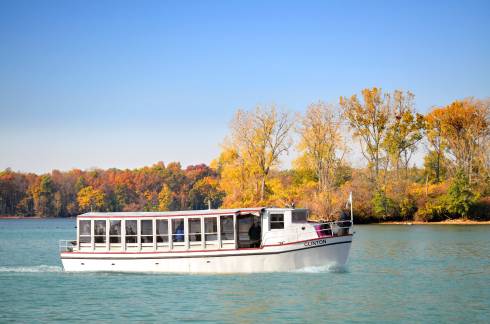 Boat on river