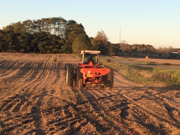 Photo of a tractor on a field.