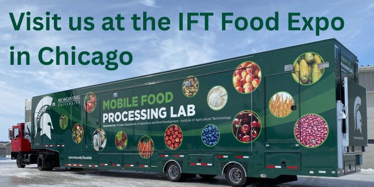 Picture of a transport trailer mobile food processing lab.