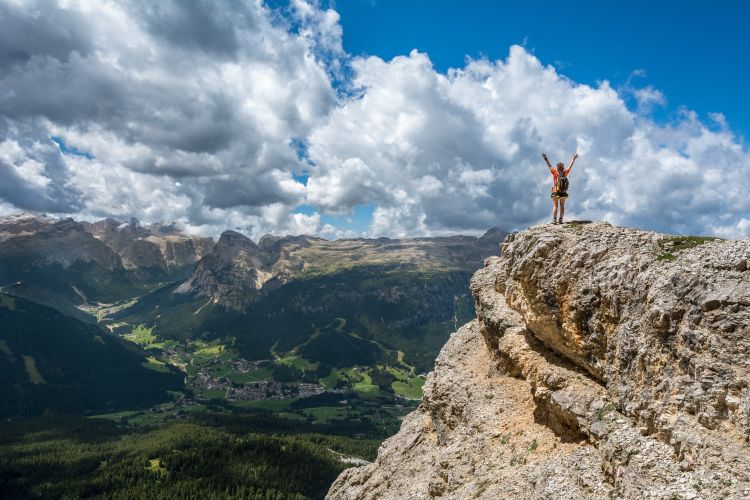 person on mountain