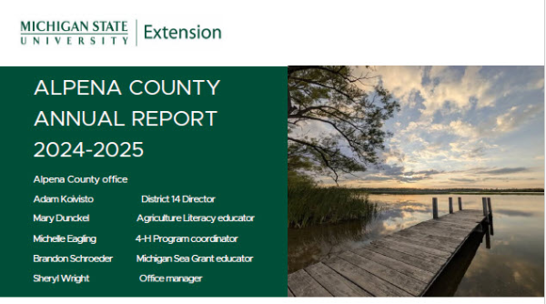 Cover of the Alpena county annual report