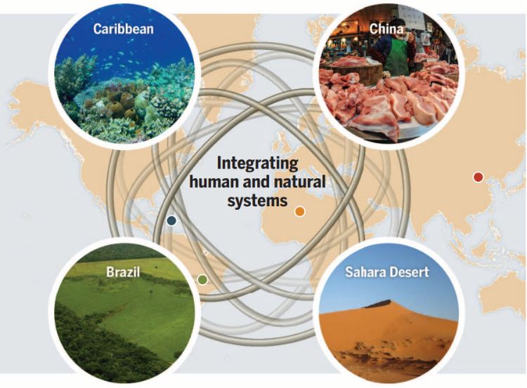 Graphic that describes system integration in four interconnected circles.