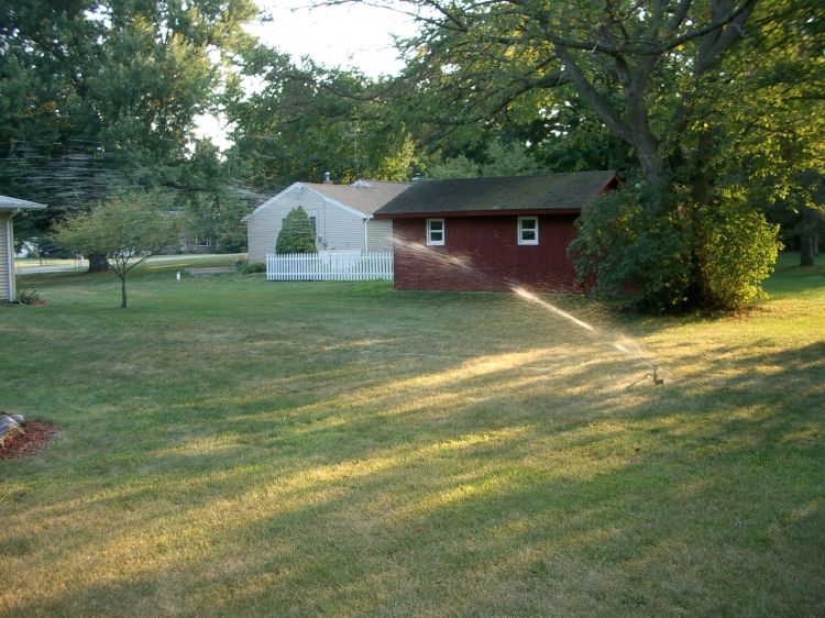 Lawn being watered