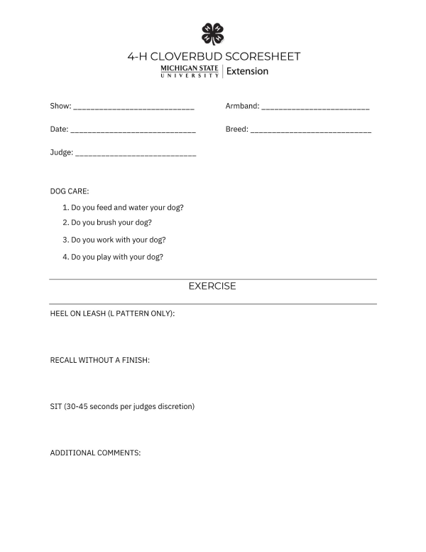 Dog Show Scoresheets 2025 cover.