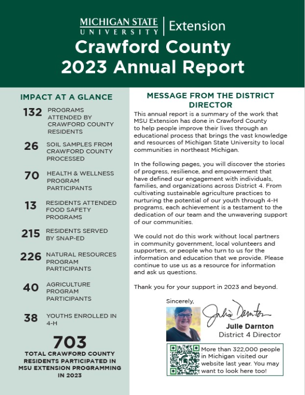 A photo of the first page of the report.
