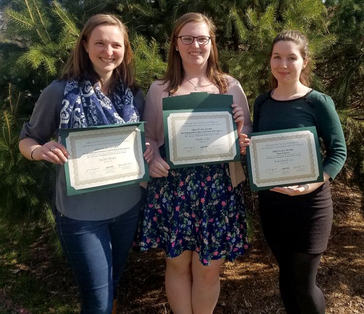 Jaclyn Stone, Emilie Cole and Katie Boyd-Lee of the Isaacs Lab.