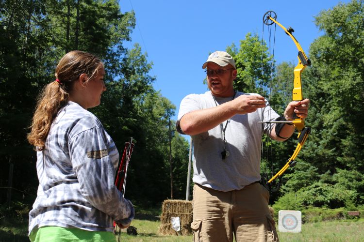 4-Hers practicing safety while using bows