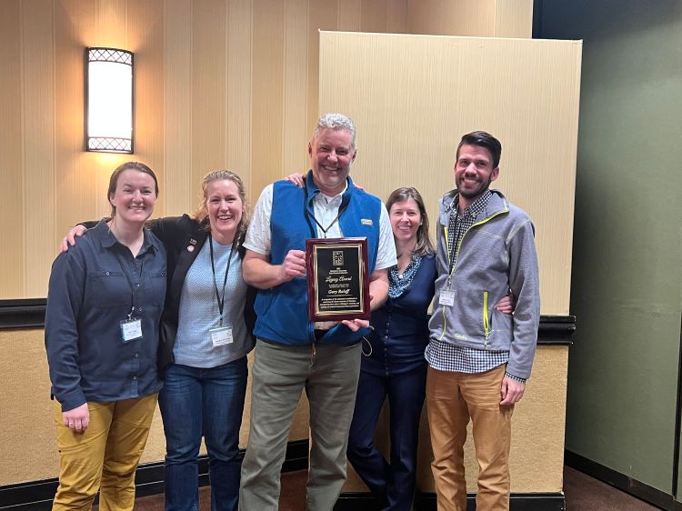 Gary Roloff receiving the Legacy Award