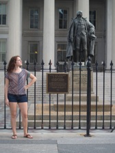 Brooke Merrill w/statue