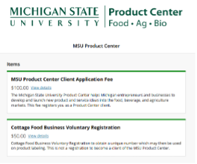 For decorative purposes. Mirrors what interface looks like when accessing MSU Prodcut Center online store.
