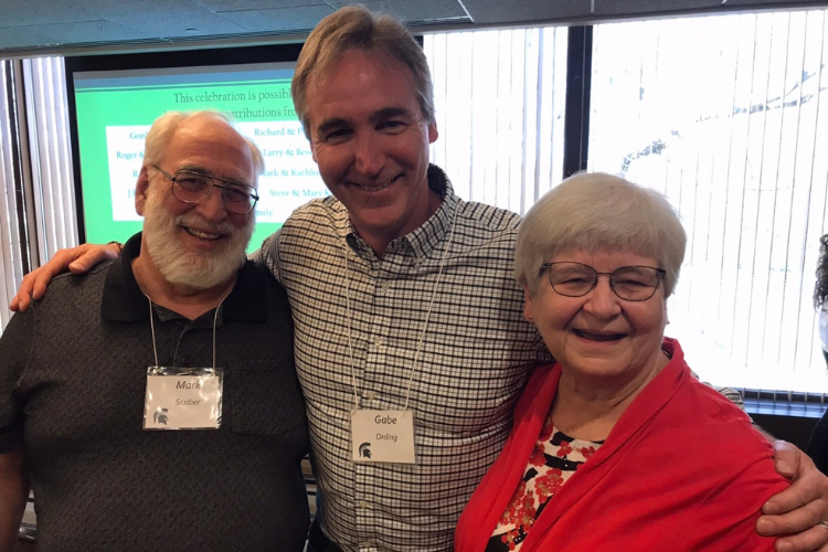 Gabe Ording and J. Mark and Kathy Scriber.