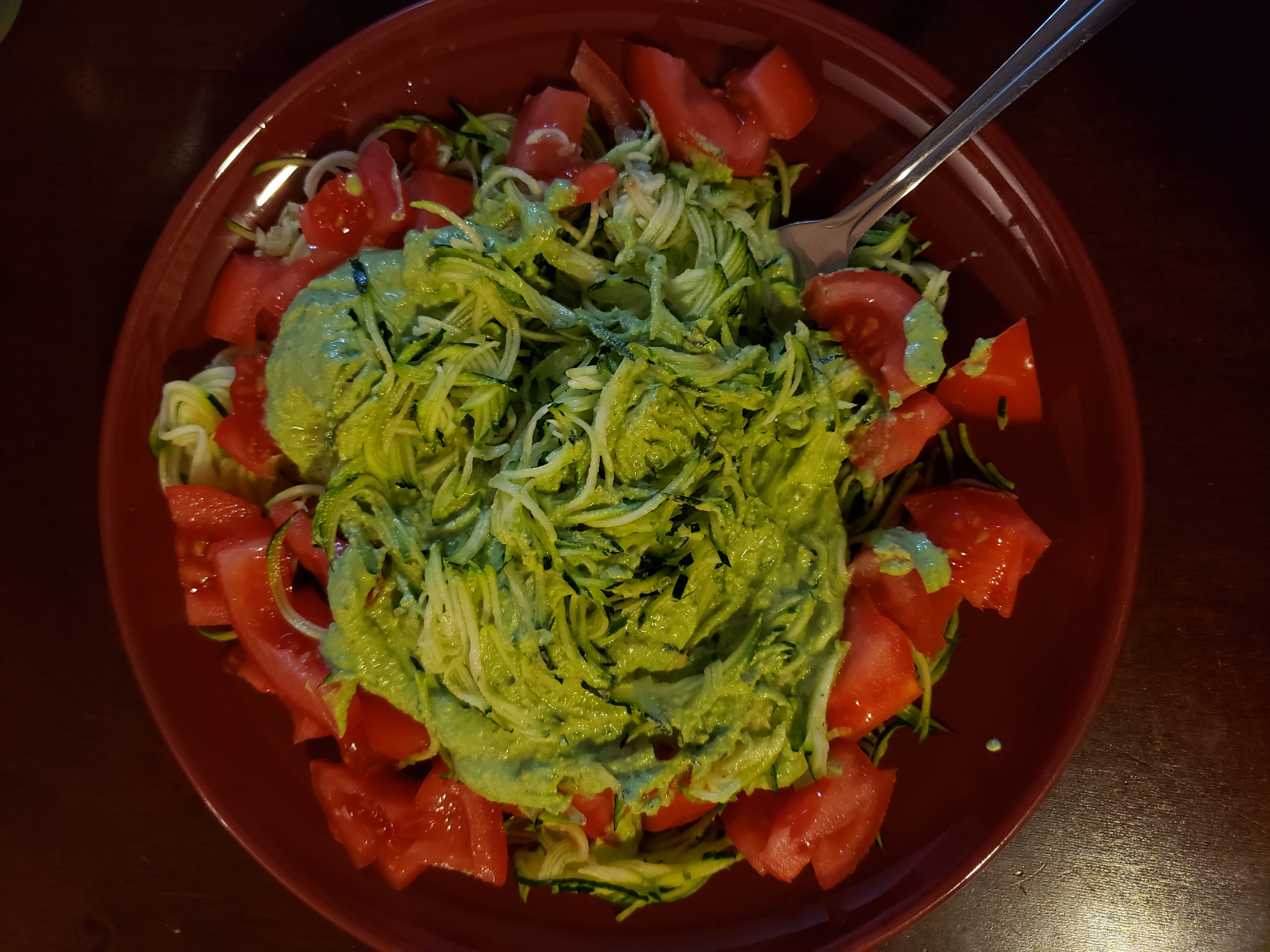 Zucchini pesto pasta