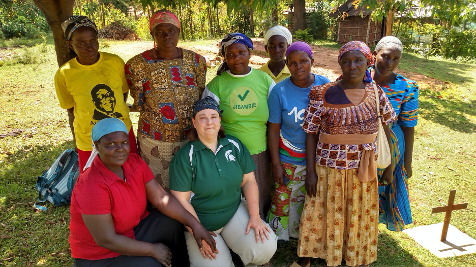 Dr. Lisa Tiemann with Members of the Bunda Community-based Organization (CBO)