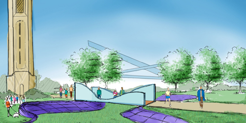 Rendering of a new garden for Belle Isle park in Detroit.