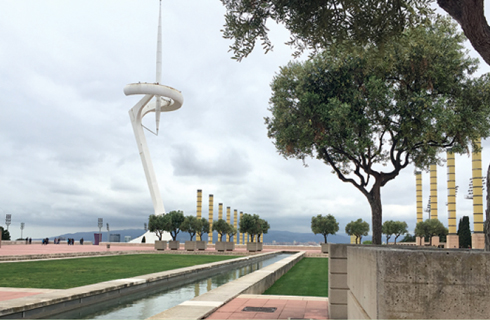 Placa de Catalunya in Barcelona, Spain.