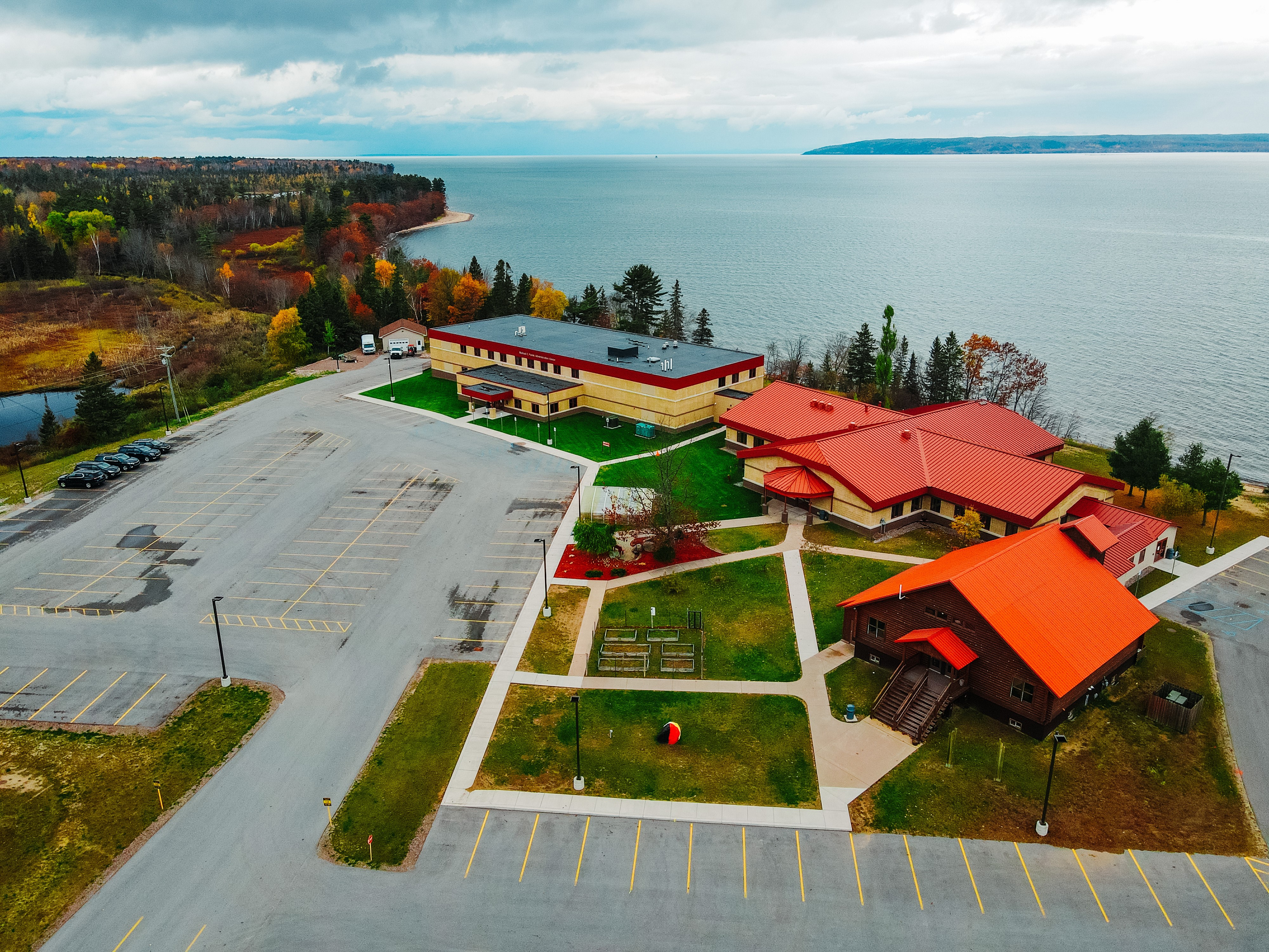 Bay Mills Community College on the lakeshore.