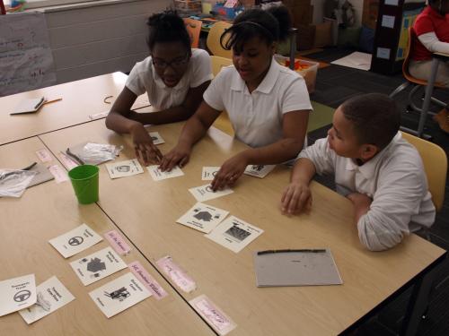 FoodCorps gave presentations to kids.