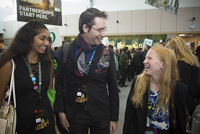 Pearl Daskam (right) at 2016 World Food Prize Global Youth Institute