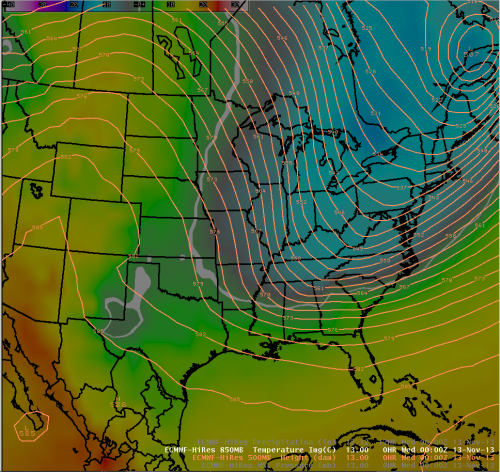 Cold front map image.