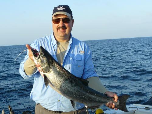 Fisherman with King Salmon